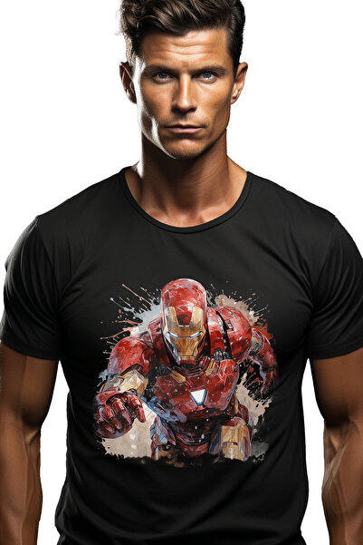 StoryGift Romania Tricou bărbătesc cu Iron Man, Avengers, Marvel, iubitori de...