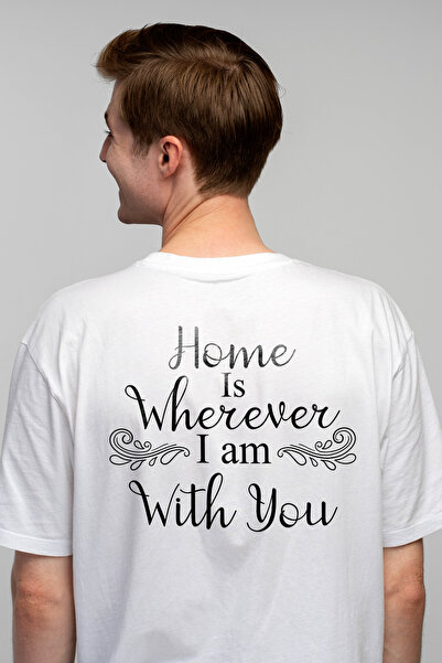 StoryGift Romania Men's T-shirt For Lovers With The Message "home Is Wherever...