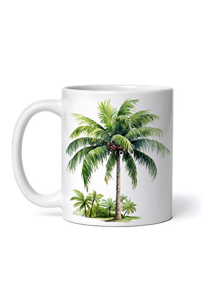 OEM Cană albă personalizată, palmier de cocos, INOVATIX®. 330ml