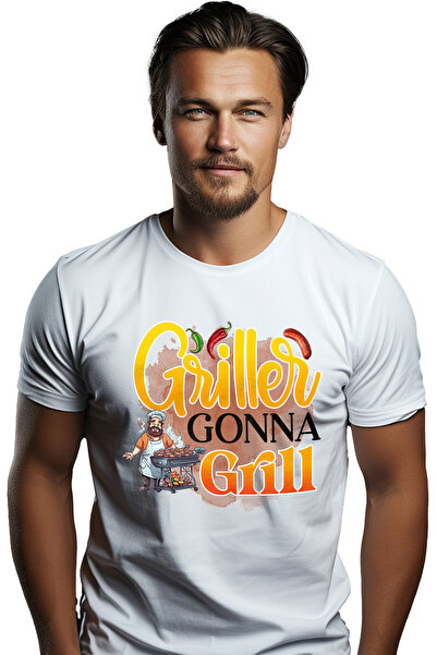 StoryGift Romania Tricou Barbati cu gratar cu mesajul "Griller gonna grill", ...
