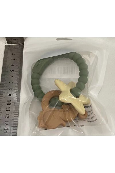 Flippy Baby Teething Bracelet – Seahorse & Starfish, Silicone, BPA-free, +3 months (Green)