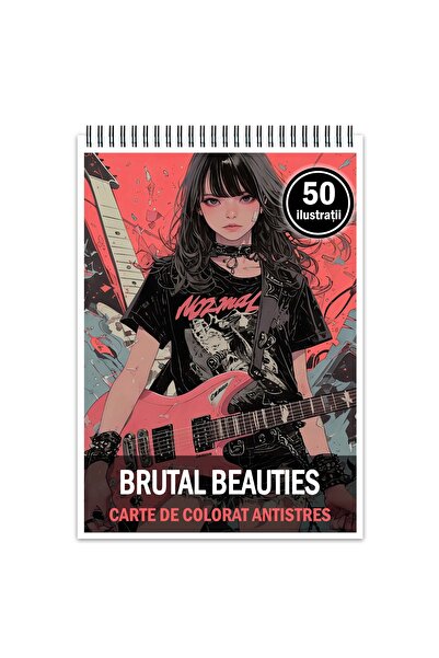 Legendary Gifts Carte de colorat antistres, 50 de ilustrații cu frumuseți brutale, Format: A4