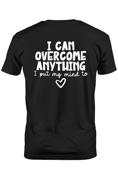 StoryGift Romania Men's T-shirt for those who can overcome anything they set their mind to with print on the back, 100 STG