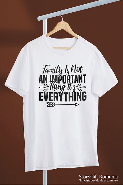 StoryGift Romania Men's T-shirt for those who put family first - the most important with STG print