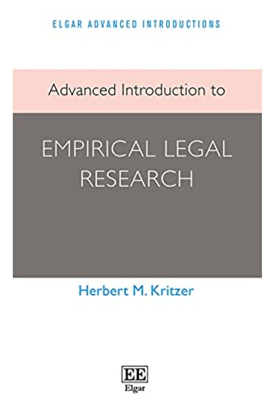 Edward Elgar Publishing Ltd Advanced Introduction To Empirical Legal Research