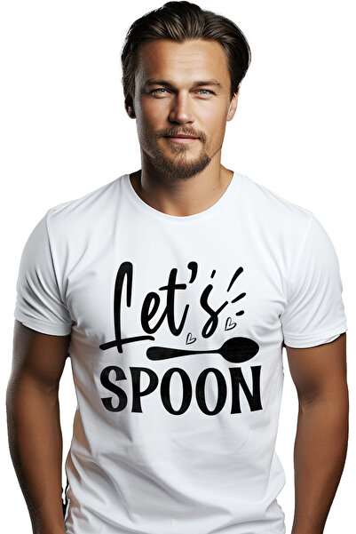 StoryGift Romania Tricou bărbătesc cu inimioare și o lingură cu mesajul „hai ...