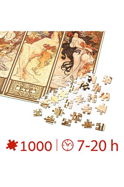 D-Toys Alphonse Mucha, Sezonul 3 - Puzzle pentru adulți 1000 de piese - Colecție de artă