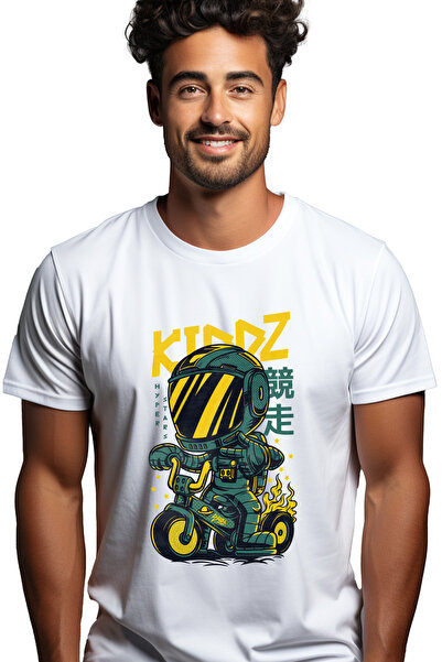 StoryGift Romania Tricou bărbătesc cu silueta unui bărbat în costum metalic p...