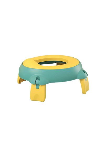 Flippy Olită portabilă, pliabilă, pentru călătorii, fabricată din spumă PU, 1-6 ani, 34x32x17 cm, verde/galben