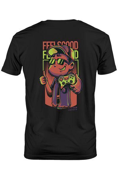 StoryGift Romania Men's T-shirt With Boy With Sunglasses And Cap Holding Video Game Controller, Text Stg