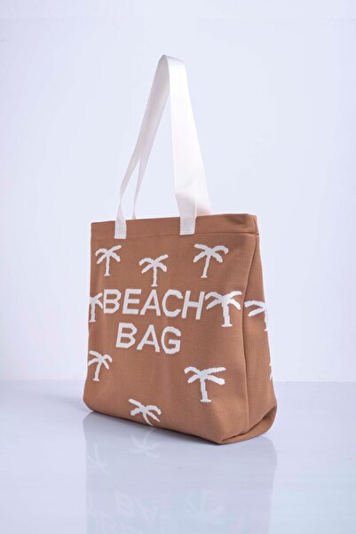 Sebir Moda Τσάντα παραλίας με μοτίβο παλάμης