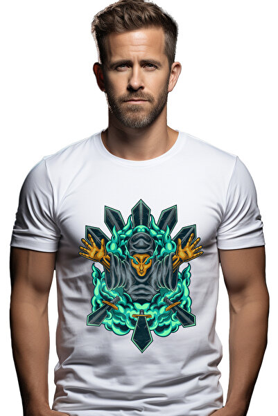 StoryGift Romania Tricou Barbati Cu Sabii, Magician, Flacari, Fantasy, Luptat...