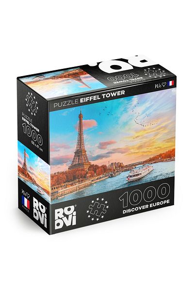 D-Toys Eiffel Tower, Paris, France - Adult Puzzle 1000 pieces - Discover Europe