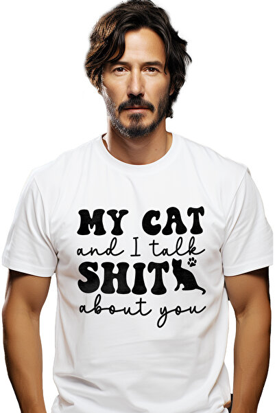 StoryGift Romania Tricou bărbătesc cu o pisicuță și mesajul în engleză „Pisic...