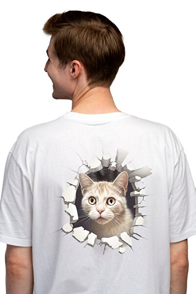 StoryGift Romania Tricou bărbătesc cu pisică ieșind din... Tricou bărbătesc, ...