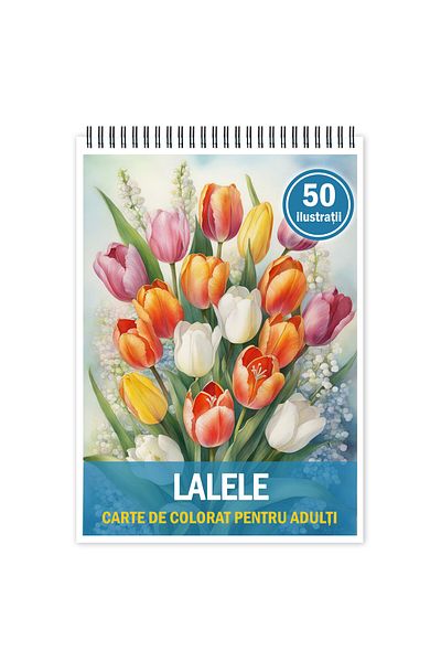 Legendary Gifts Coloring Book For Relaxation And Anti-stress, 50 Illustrations, Tulips, 106 Pages, Format: A5