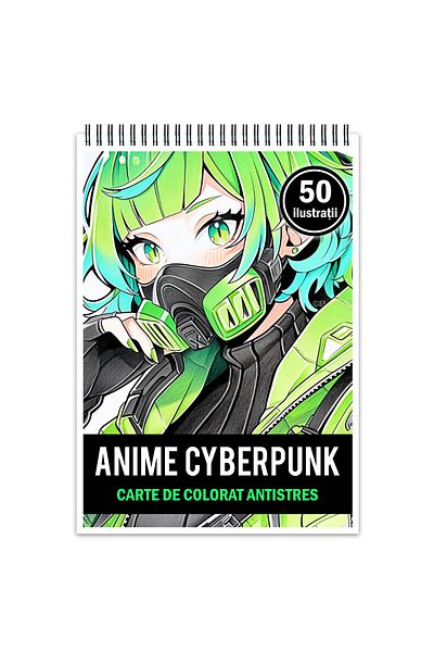 Legendary Gifts Coloring Book, 50 Illustrations, Cyberpunk Girls, 106 Pages, Format: A5