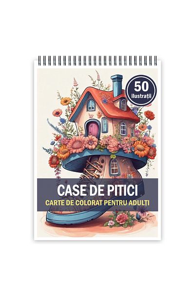 Legendary Gifts Coloring Book, 50 Illustrations, Dwarf Houses, 106 Pages, Format: A5