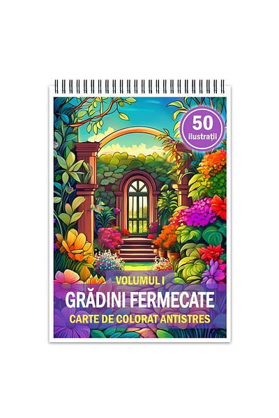 Legendary Gifts Anti-stress Coloring Book, 50 Illustrations Enchanted Gardens - Volume I, 106 Pages, Format: A5