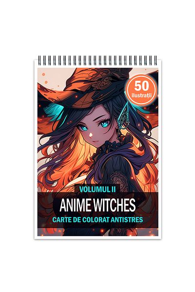 Legendary Gifts Anti-stress Coloring Book, 50 Illustrations, Anime Witches - Volume Ii, 106 Pages, Format: A5