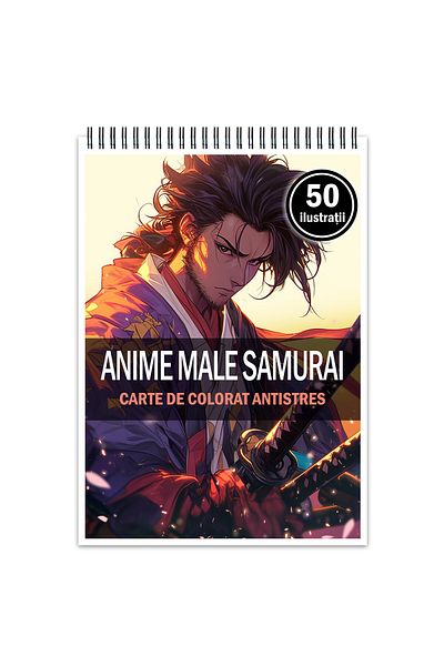 Legendary Gifts Anti-stress Coloring Book, 50 Illustrations, Anime Samurai, 106 Pages, Format: A5