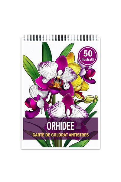 Legendary Gifts Coloring Book For Relaxation And Anti-stress, 50 Illustrations, Orchids, 106 Pages, Format: A5