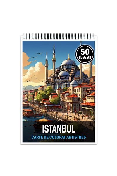Legendary Gifts Coloring Book For Relaxation And Anti-stress, 50 Illustrations, Istanbul, 106 Pages, Format: A5