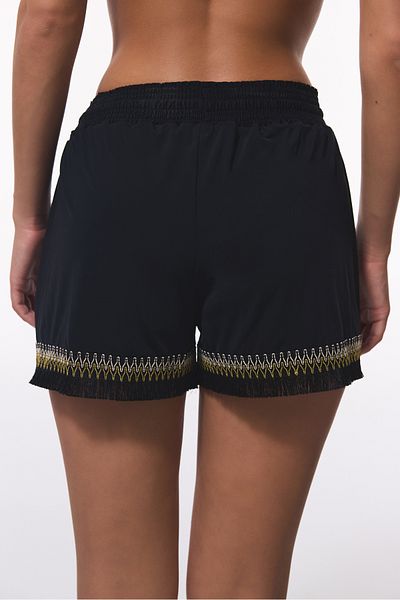 Penti Schwarze Badeshorts mit Besatz