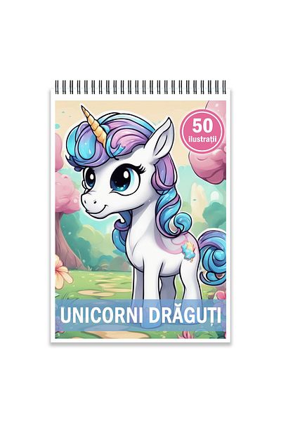 Legendary Gifts Coloring Book, 50 Illustrations, Cute Unicorns, 106 Pages, Format: A5