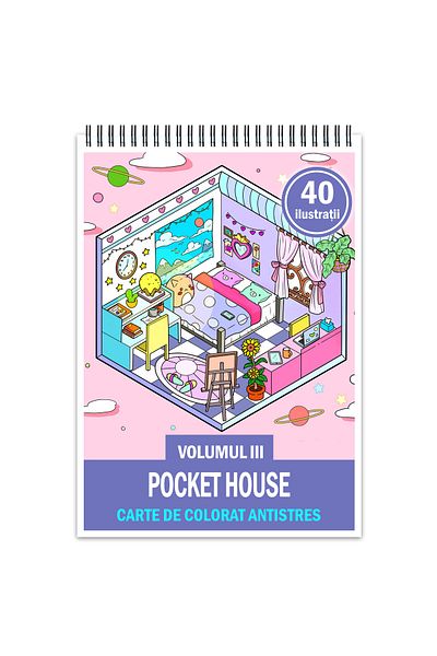 Legendary Gifts Anti-stress Coloring Book, 40 Illustrations Pocket House - Volume Iii, 86 Pages, Format: A5