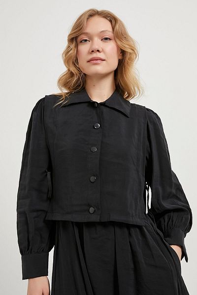 Arma Life Cămașă de damă Rochie lungă neagră cu fustă evazată de bază