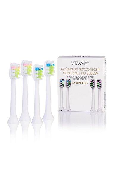 Vitammy Set of 4 VITAMMY Symphony toothbrush refills, White, TH1911-4 White