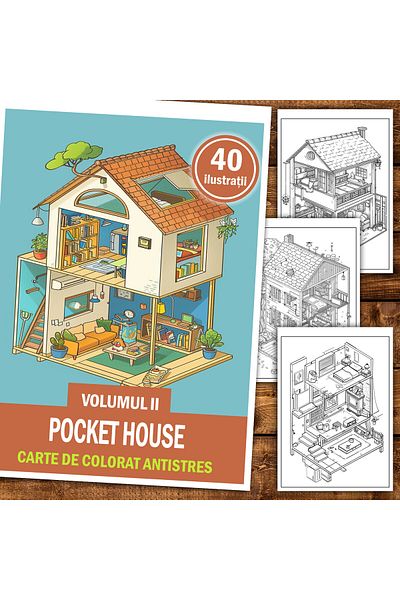 Legendary Gifts Anti-stress Coloring Book, 40 Illustrations Pocket House - Volume Ii, 86 Pages, Format: A5