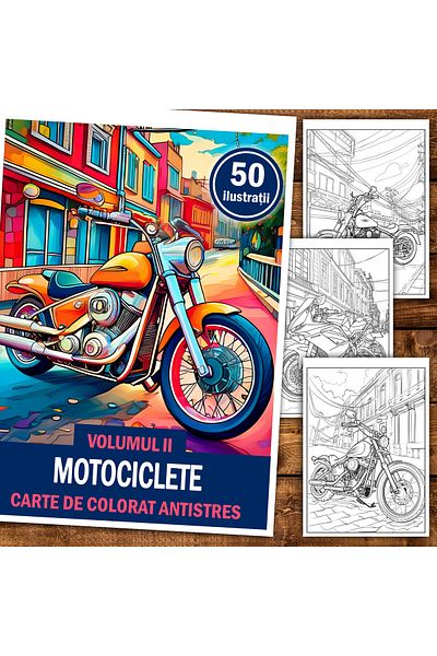 Legendary Gifts Anti-stress Coloring Book, 50 Illustrations Motorcycles - Volume Ii, 106 Pages, Format: A5