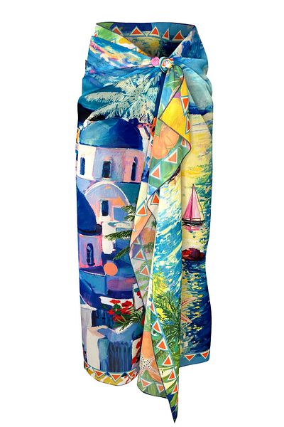 Bolder Shelly Chiffon Santorini Pareo (150*100 cm)