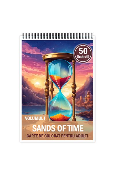 Legendary Gifts Anti-stress Coloring Book, 50 Illustrations, Sands Of Time - Volume I, 106 Pages, Format: A5