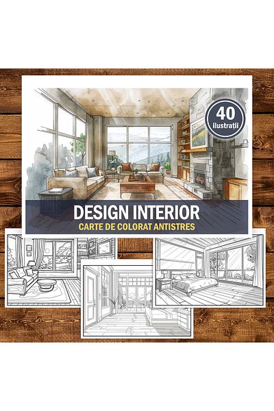 Legendary Gifts Anti-stress Coloring Book, 40 Illustrations, Interior Design, 86 Pages, Format: A5