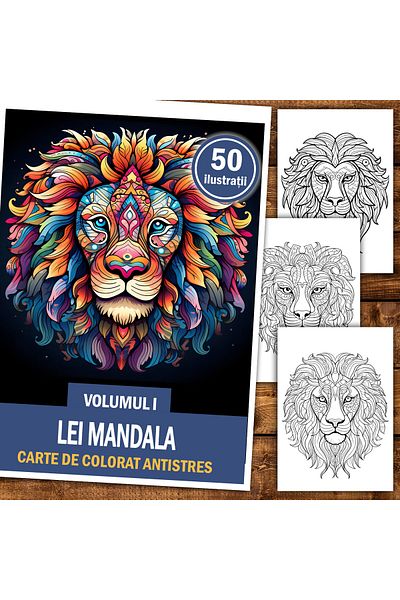 Legendary Gifts Anti-stress Coloring Book, 50 Illustrations Lei Mandala - Volume I, 106 Pages, Format: A5