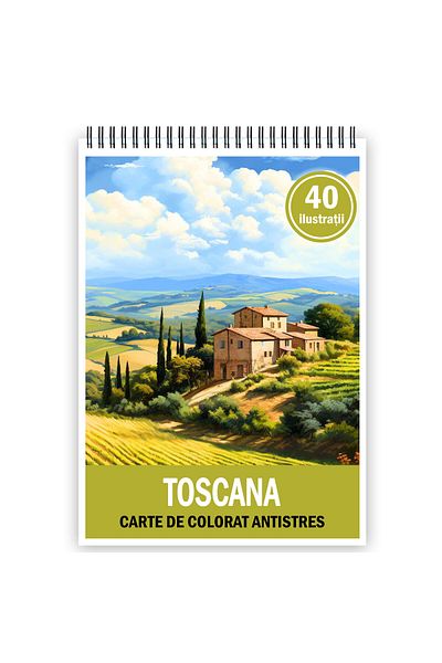Legendary Gifts Coloring Book For Relaxation And Anti-stress, 50 Illustrations, Tuscany, 106 Pages, Format: A5