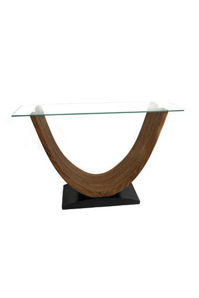 Mikasa Moor Siyah Kahve Ahşap Ayaklı Konsol 120x34x80 Cm