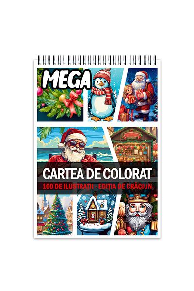 Legendary Gifts Mega Anti-stress Coloring Book, 100 Illustrations, Christmas Edition, 206 Pages, Format: A5