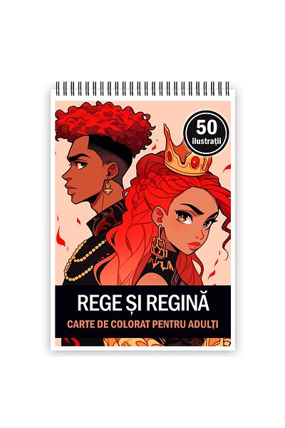 Legendary Gifts Adult Coloring Book, 50 Illustrations, Anime Kings & Queens 106 Pages