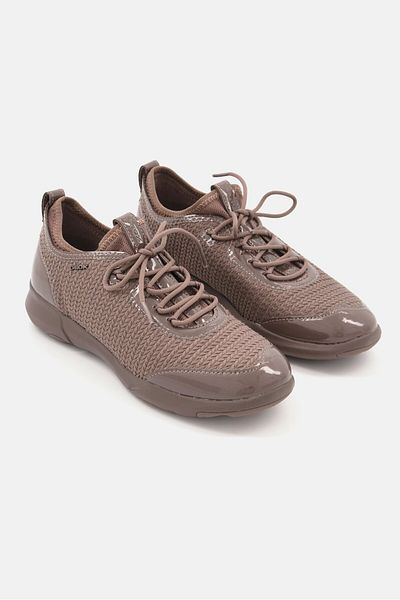Geox Women Nebula Lace Up Casual Shoes, Brown