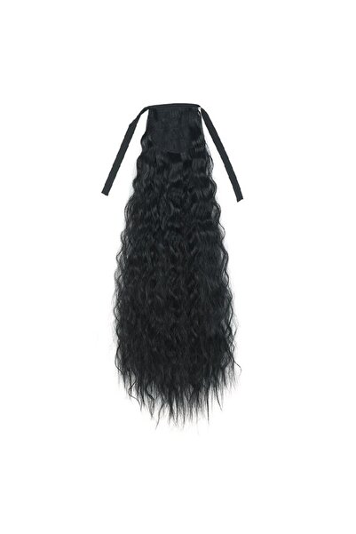 animis beauty Extensie de par Coada par Neagra, creata, cu panglici, 60 cm, f...