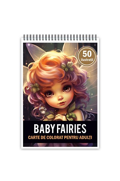 Legendary Gifts Adult Coloring Book, 50 Illustrations, Baby Fairies, 106 Pages