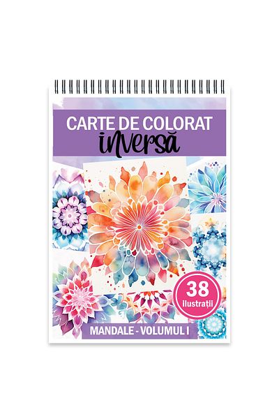 Legendary Gifts Reverse Coloring Book With 38 Illustrations, Mandalas - Volume I, 82 Pages, Format: A5