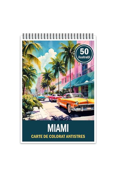 Legendary Gifts Coloring Book For Relaxation And Anti-stress, 50 Illustrations, Miami, 106 Pages, Format: A5