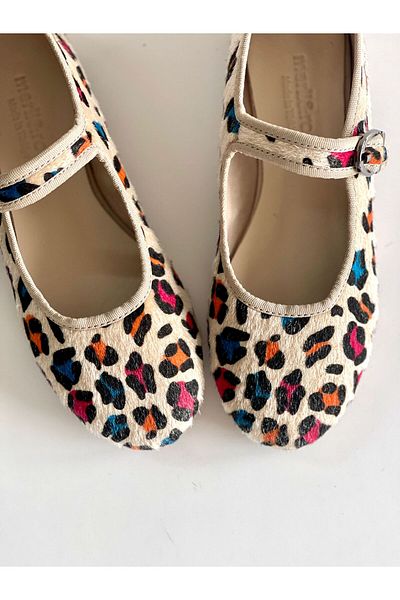 Merli&Rose Girls & Teenage Girls Colorful Leopard Buckle Classic Ballerinas (Size 34–42)