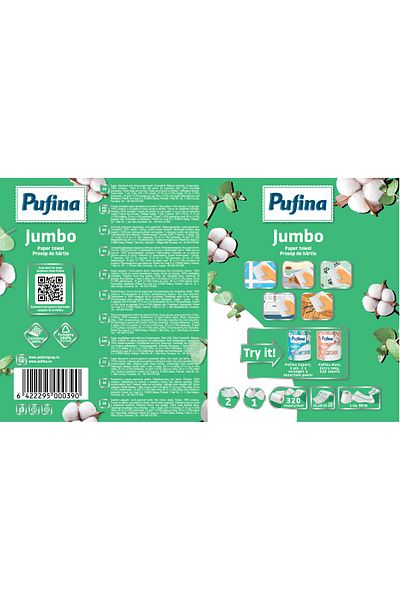 PUFINA Puff Paper Monoroll Jumbo