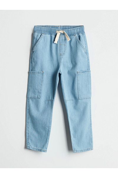 LC Waikiki Lcw Kids Indigo Elastic Waist Boys Jogger Jean Trousers